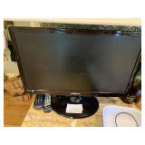SAMSUNG HDTV MONITOR, BLACK FINISH, W/ REMOTE.