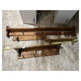 WOODEN WALL SHELVES, INCLUDES HEART CUTOUT SHELF