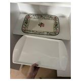 CERIART PORTUGUESE CERAMIC TRAY, WAVERLY GARDEN