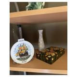 PORCELANAS PORTUGAL DECORATIVE PLATE, SHIP MOTIF,