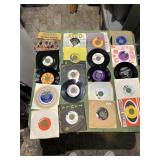 ASSORTED VTG 45 RPM VINYL RECORDS, VARIOUS