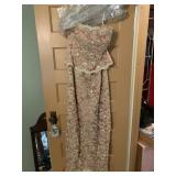 JOVANI LACE GOWN, EMBELLISHED W/ SEQUINS AND