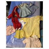 VTG DOLL CLOTHING ASSORTMENT, INCLUDES DRESSES,