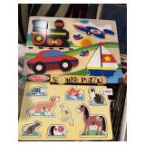 MELISSA & DOUG WOODEN SOUND PUZZLES, INCL PETS