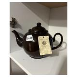 CAULDON CERAMICS BROWN BETTY TEA POT, ROCKINGHAM