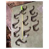 ORNATE BRONZE-TONE WALL HOOKS, TEXTURED PATTERN