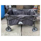 OZARK TRAIL FOLDING UTILITY WAGON, BLACK FABRIC,