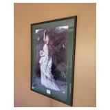 ARTHUR HUGHES OPHELIA 1865 PRINT, ORNATE CARVED