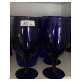 SET OF 12 BLUE GLASSES
