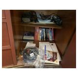 AUDIO VIDEO RF MODULATOR, ASSORTED DVDS, AND