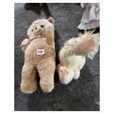 EDEN TOYS PLUSH BEAR W/ FLORAL BOW, PLUSH