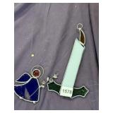 STAINED GLASS CHRISTMAS ORNAMENTS, ASSORTED