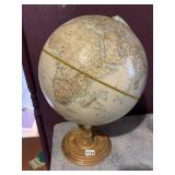 NATIONAL GEOGRAPHIC GLOBE, WOODEN BASE,