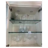 ASSORTED DRINKWARE, INCLUDES WINE GLASSES,