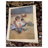 MARY CASSATT CHILDREN PLAYING ON THE BEACH PRINT,
