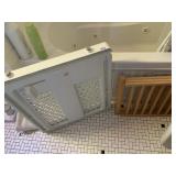 EVENFLO PLASTIC SAFETY GATE AND WOODEN