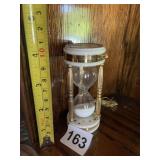 LENOX PORCELAIN AND GOLD-TONE METAL HOURGLASS W/