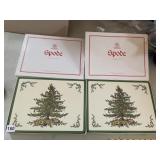 SPODE CHRISTMAS TREE CORK-BACKED PLACEMATS, SET