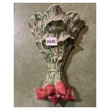 BORDALLO PINHEIRO RADISH WALL POCKET VASE.