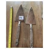 GODINGER SILVER-PLATED CAKE SERVERS (2).