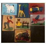 VTG PLAYSKOOL WOODEN PUZZLES (8).