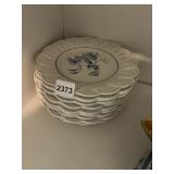 SAN MARCO ITALIAN PORCELAIN PLATES, SCALLOPED