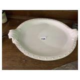 ITALIAN PORCELAIN SERVING PLATTER, BEADED RIM,