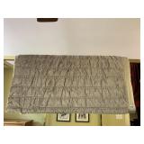 VELVET QUILTED THROW BLANKET, TAUPE, AND BUFFALO