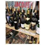 ASSORTED WINE BOTTLES, VARIOUS LABELS, ALL EMPTY