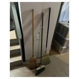 TRADITIONAL CORN BROOMS (2), SYNTHETIC BRISTLE