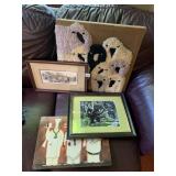 ASSORTED ARTWORK, INCLUDES PUNCH NEEDLE WALL