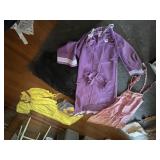 ASSORTED COSTUME APPAREL INCL PURPLE DRESS, PINK