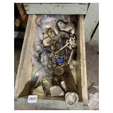 ASSORTED BRASS HARDWARE, INCLUDES DOOR PLATES,