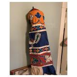 VTG TEXTILE WALL HANGING, APPLIQUE ROOSTER MOTIF,