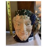 ROYAL DOULTON BACCHUS CHARACTER JUG, D6505, COPR