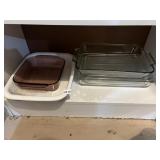 ANCHOR HOCKING GLASS BAKING DISHES (3),