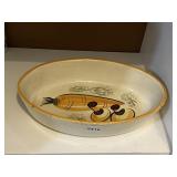 LOS ANGELES POTTERIES OVENWARE OVAL BAKING DISH,