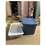 STERILITE PLASTIC STORAGE TOTES W/ LIDS (2).