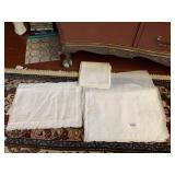 SPRITZ PLACEMATS, COTTON NAPKINS, LIME GREEN AND
