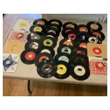 ASSORTED VTG 45 RPM VINYL RECORDS, VARIOUS