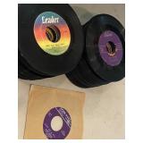 ASSORTED VTG 45 RPM VINYL RECORDS, VARIOUS