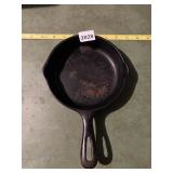 VTG CAST IRON SKILLET, MARKED 3 ON HANDLE, MARKED