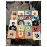 ASSORTED VTG 45 RPM VINYL RECORDS, VARIOUS