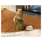 L & M INC PORCELAIN HULA GIRL FIGURINE, LACE