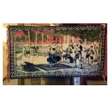 VTG TAPESTRY WALL HANGING, FLAMENCO DANCER SCENE,