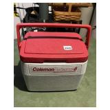 COLEMAN PERSONAL 8 PLASTIC COOLER, RED LID, WHITE