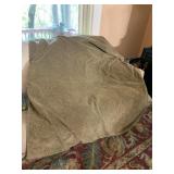 ARHAUS LEOPARD PRINT THROW BLANKET, FRINGED EDGE.