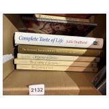 ASSORTED COOKBOOKS AND RECIPE ORGANIZER BINDER.