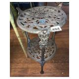 VTG CAST METAL TWO-TIER PLANT STAND, GRAPE AND