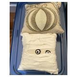 DECORATIVE HALLOWEEN PILLOWS, MUMMY AND BEADED